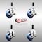 Service Caster 3 Inch 316SS Solid Poly Swivel 3/4 Inch Expanding Stem Caster Set Brake SCC SCC-SS316EX20S314-SPUS-TLB-34-4 - alternate 4